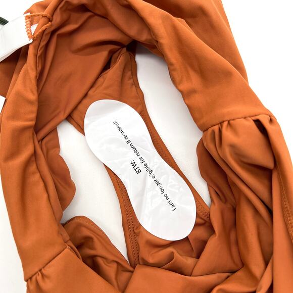 ANDIE SWIM The Barbados Bikini Bottom Womens Small Chestnut Orange High Rise NWT - Picture 11 of 11